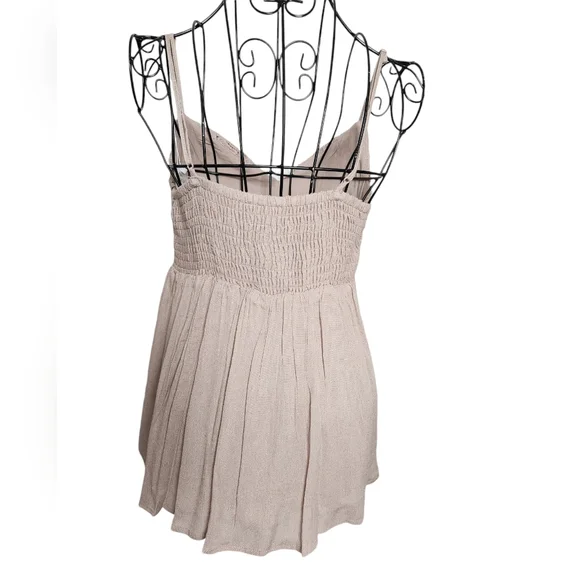 Heyson Crochet Trim Busted Gauze Flare Cami - Dusty Pink - Picture 2 of 3